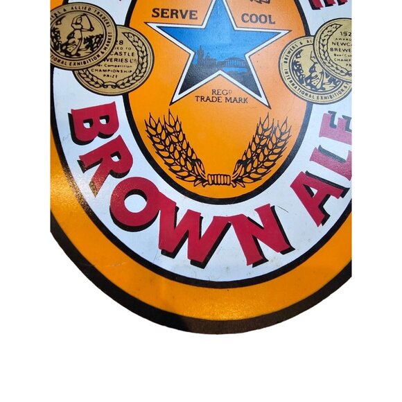 Newcastle Brown Ale Sign The One And Only Fiberboard Beer Label Double Sided - Picture 11 of 15